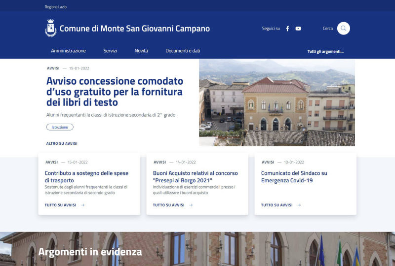 Sito web del comune di Monte San Giovanni Campano