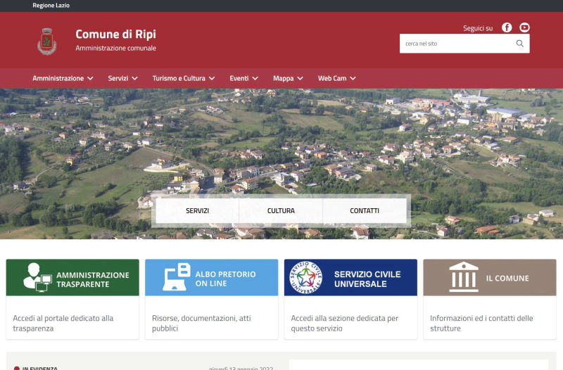 Sito web del comune di Ripi